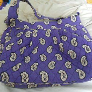 Vera Bradley Purple Paisley Purse.  Classic quilted cotton fabric Handbag
